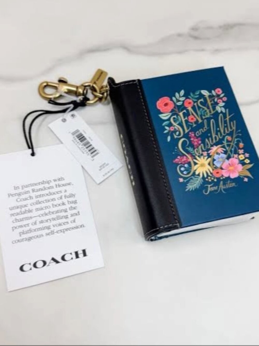 Coach Sense And Sensibility By Jane Austen Book Bag Charm - CFK42 - Picture 2 of 11